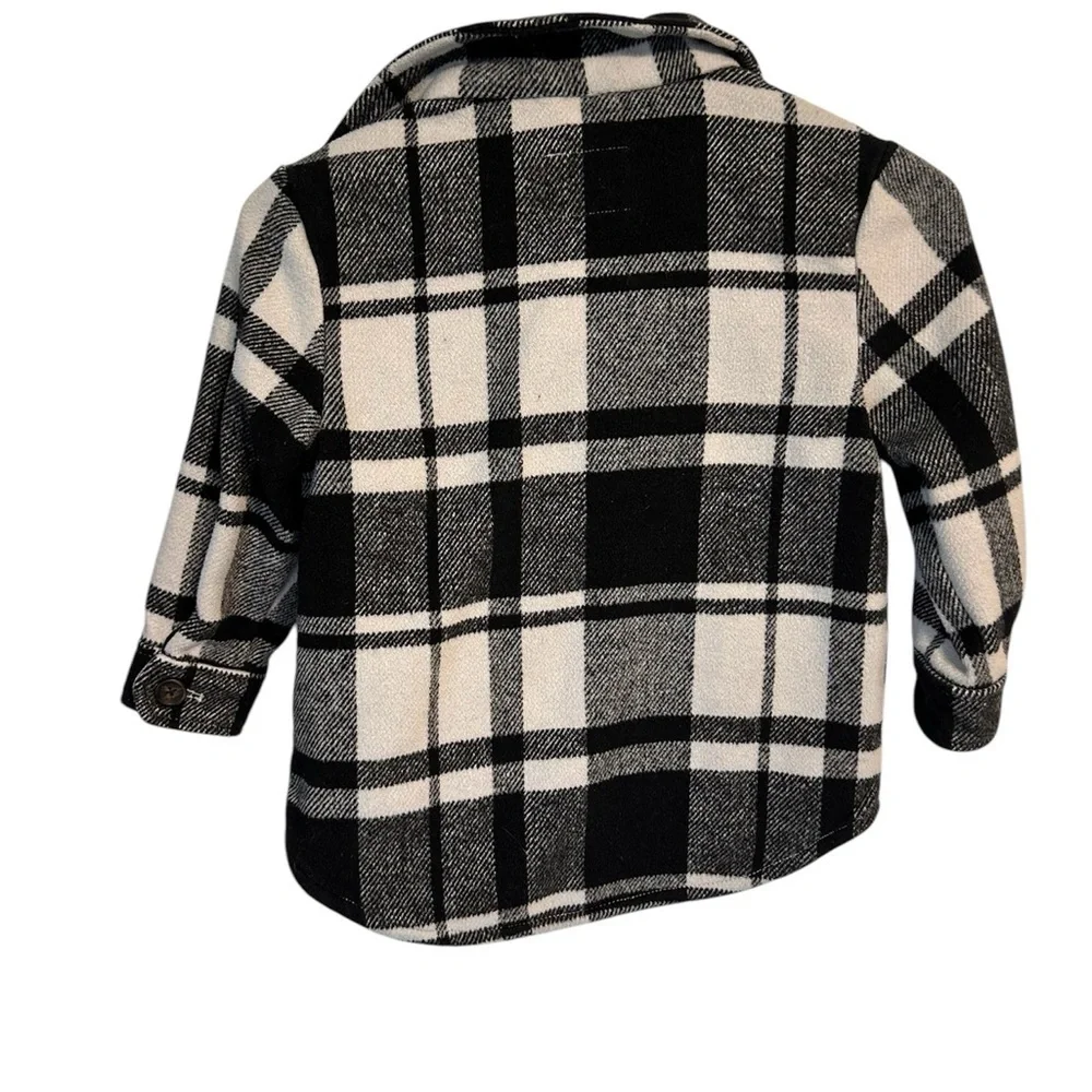Old Navy Black and White Plaid Kids Shirt